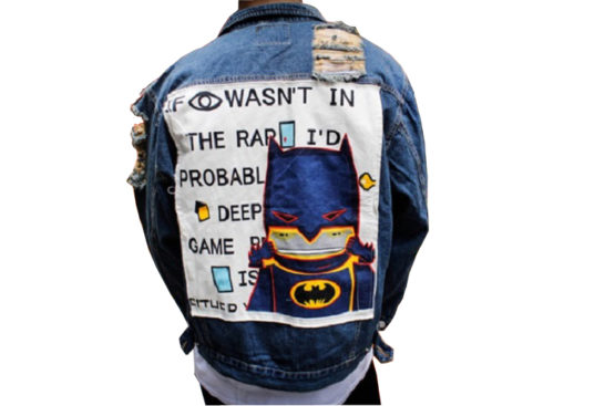 Men Custom Patch Ripped denim jacket - Image 2