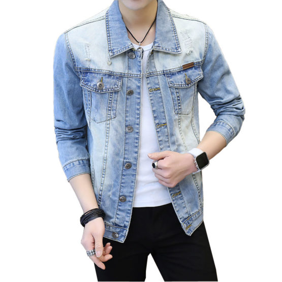 Men Stylish denim trucker jacket - Image 2