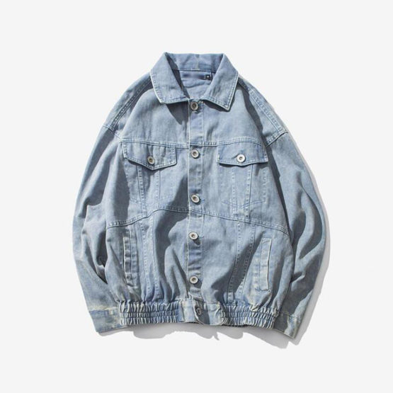 Men Embroidered patch denim jacket - Image 3