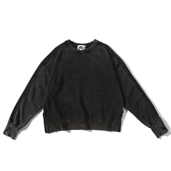 Men Acid Washed Long Sleeve Sweatshirt - Image 3