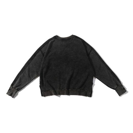 Men Acid Washed Long Sleeve Sweatshirt - Image 4