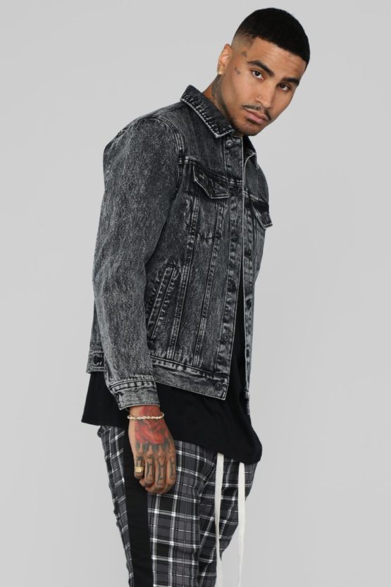 Men Acid washed denim jacket - Image 4