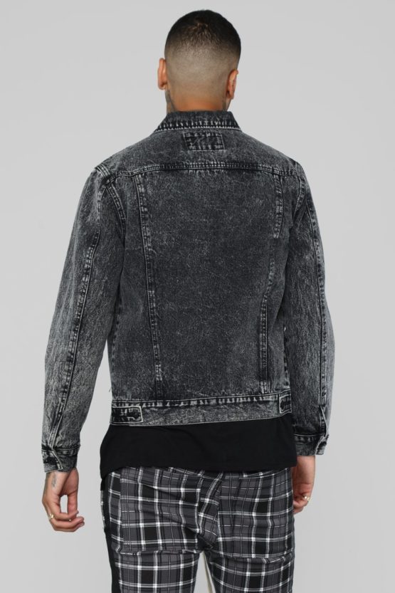 Men Acid washed denim jacket - Image 3