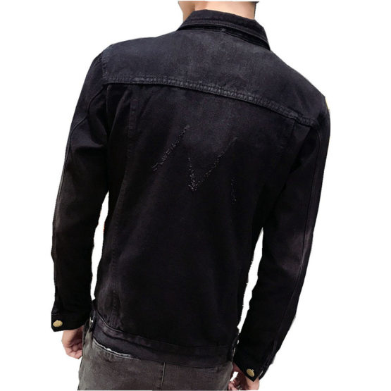 Men distressed Denim jacket - Image 2