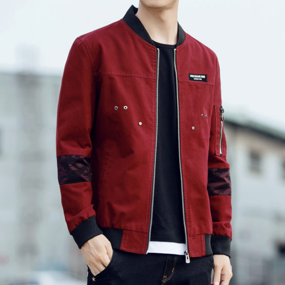 Men Fit breathable bomber jacket