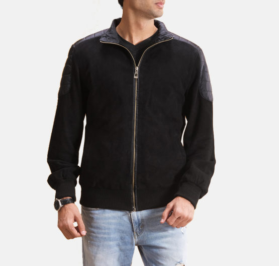 Men high Collar basic bomber jacket