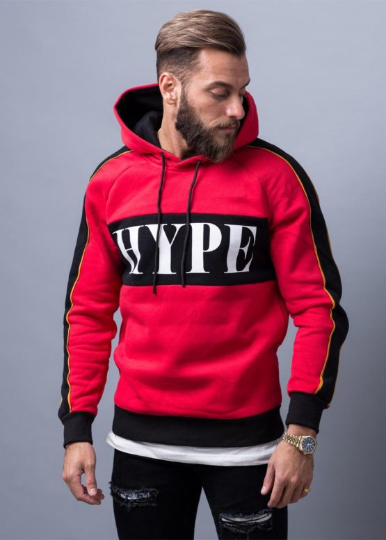 Men hype Fleece hoodie - red/combo