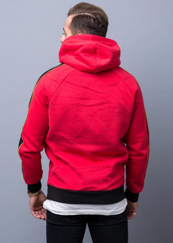 Men hype Fleece hoodie - red/combo - Image 2