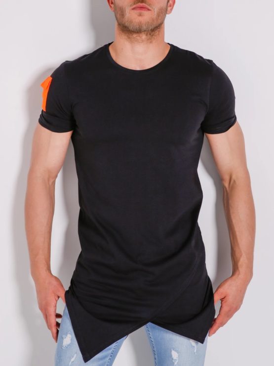 SLEEVED POCKET ASYMMETRICAL T-SHIRT