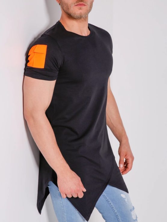 SLEEVED POCKET ASYMMETRICAL T-SHIRT - Image 3