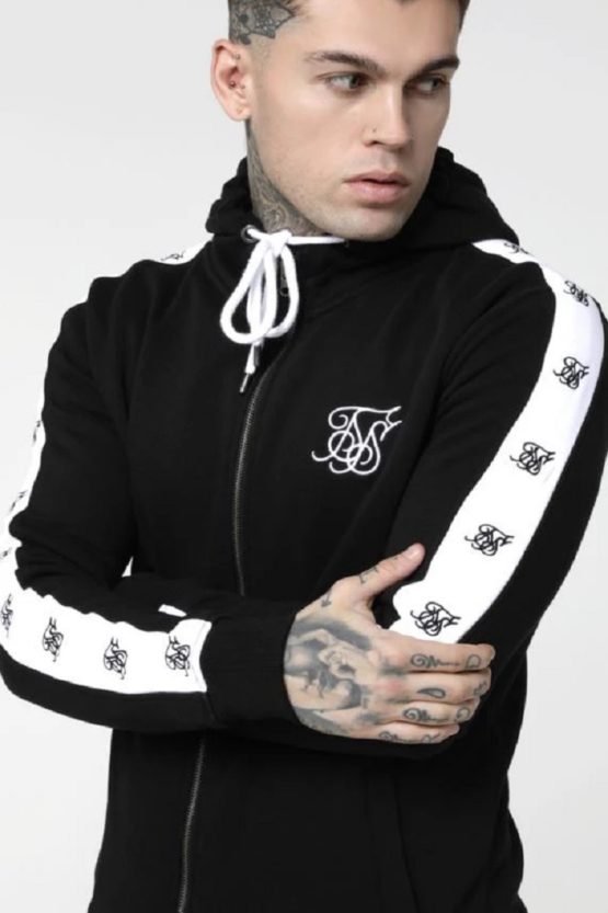 Siksilk zip through sportswear tracksuit. - Image 3