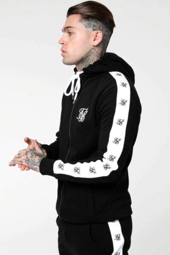 Siksilk zip through sportswear tracksuit. - Image 4