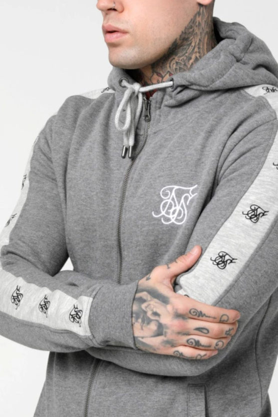 Siksilk inset zip through Hoodie tracksuit men - Image 3